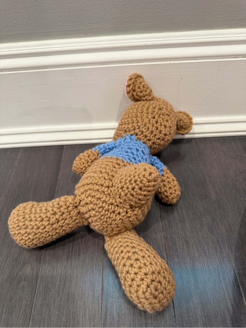 NWOT CUSTOM HAND MADE Winnie the Pooh Roo Crocheted Doll Stuffef Animal Kids - Picture 3 of 5